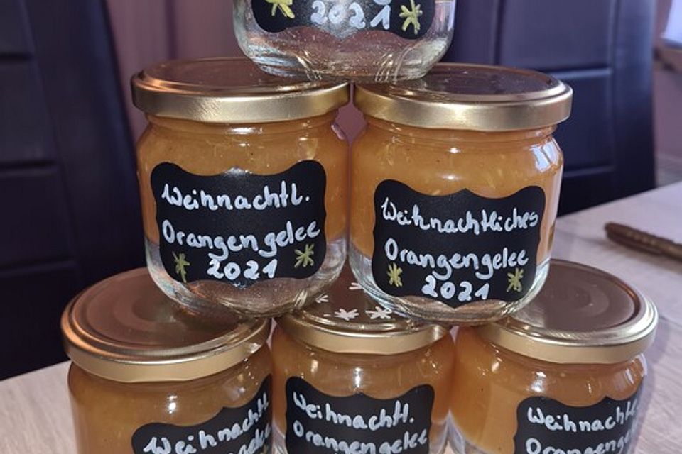 Weihnachtliches Orangengelee