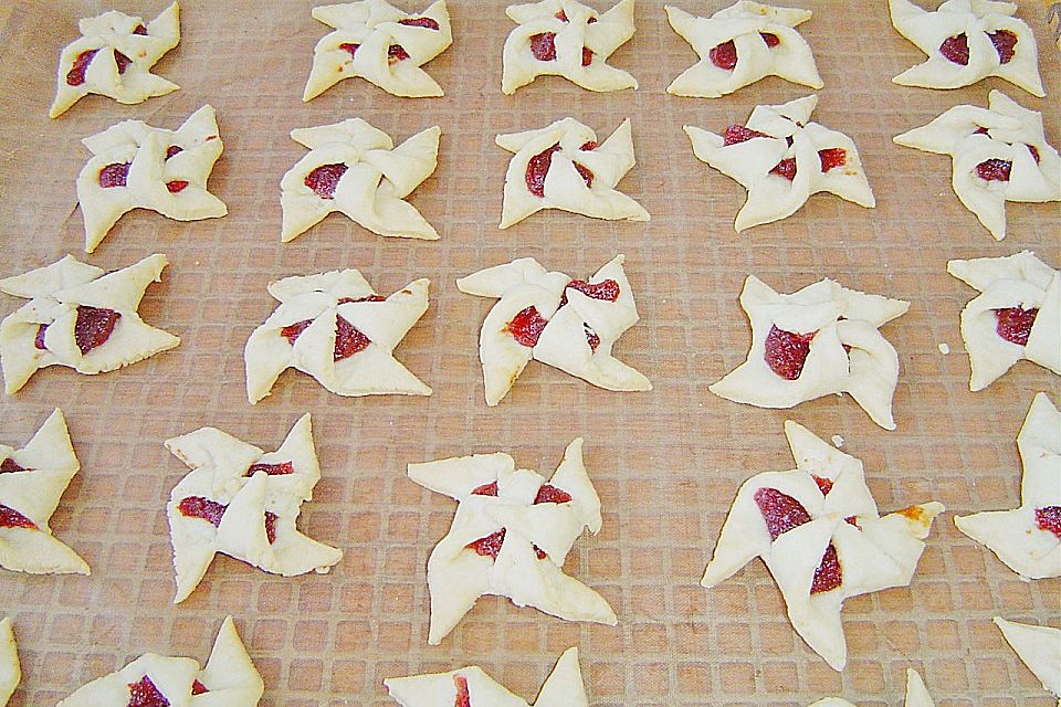 Schlesische Hefeplätzchen mit Marmelade