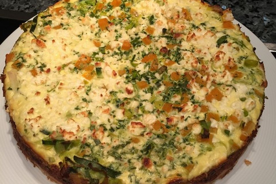 Kürbis-Lauch-Quiche