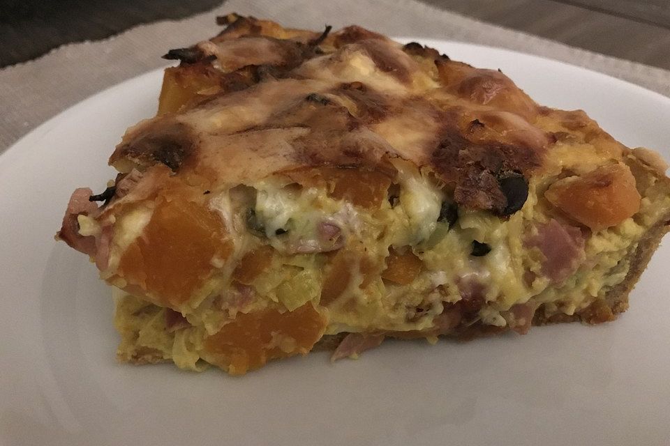 Kürbis-Lauch-Quiche