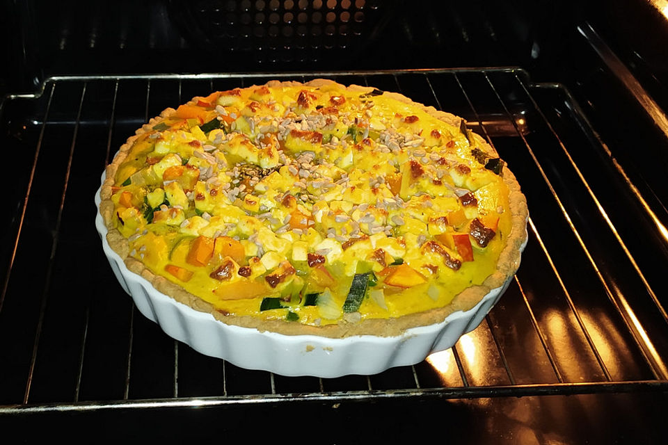 Kürbis-Lauch-Quiche