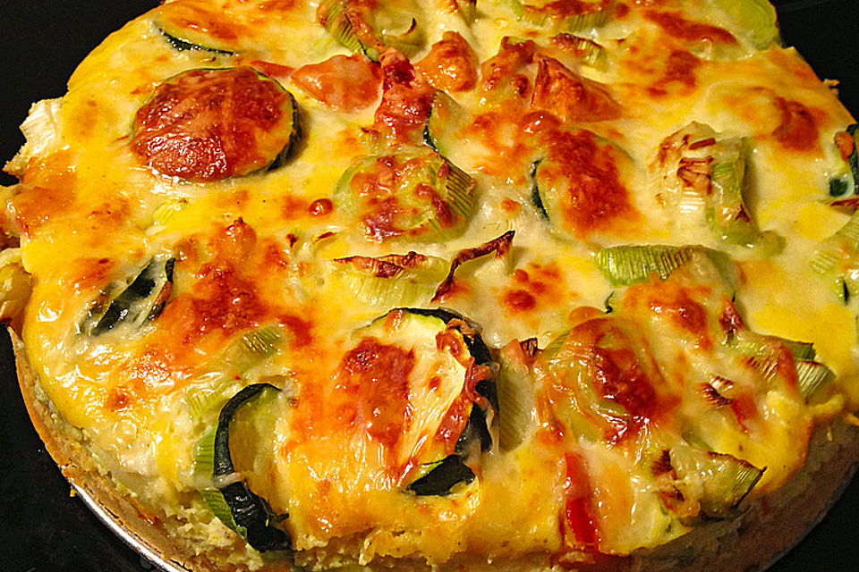 Kürbis-Lauch-Quiche