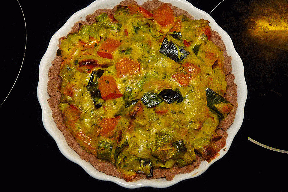 Kürbis-Lauch-Quiche