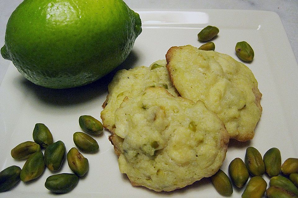 Pistazien - Limetten Cookies