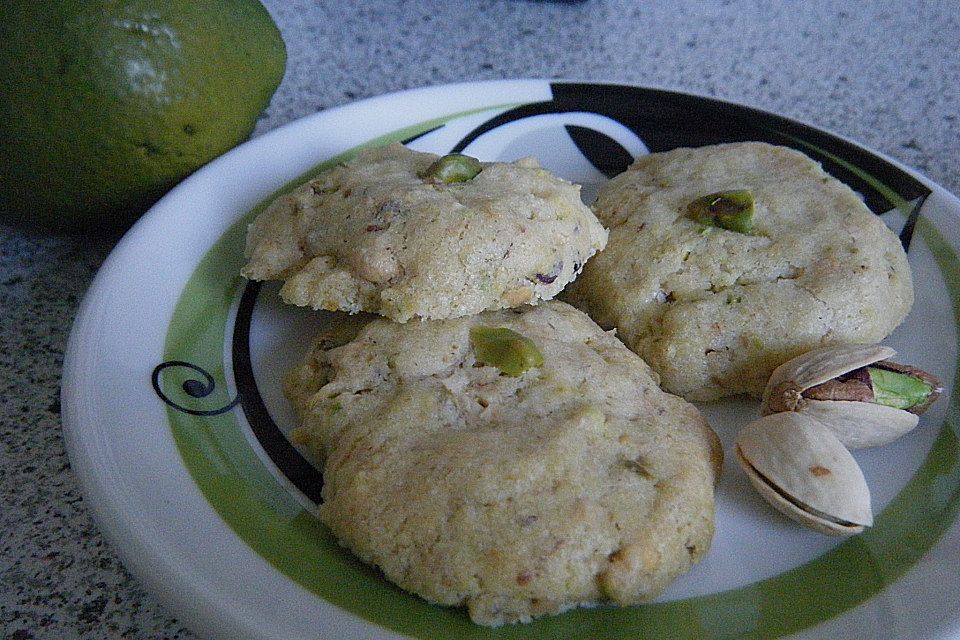 Pistazien - Limetten Cookies