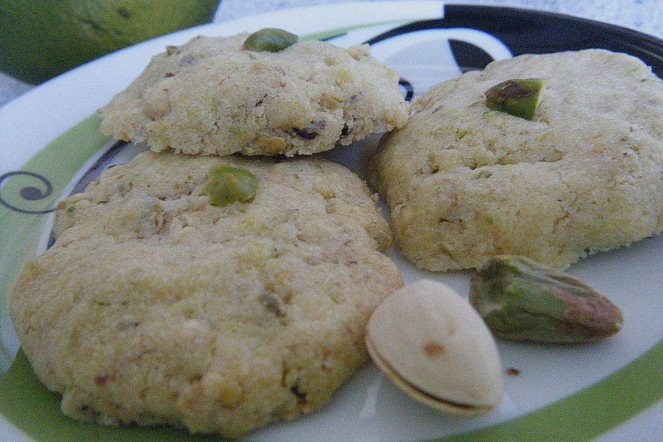 Pistazien - Limetten Cookies