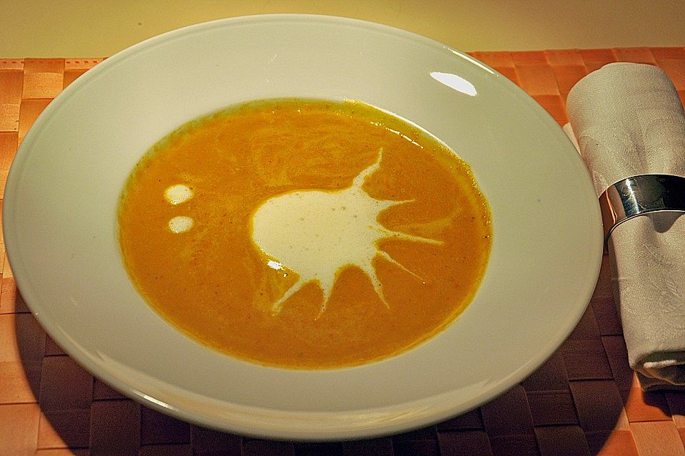 Kürbissuppe mit Quitte