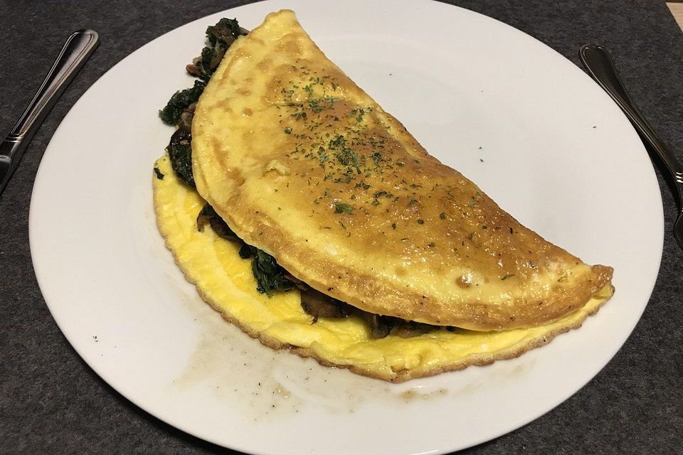 Blattspinat - Omelette