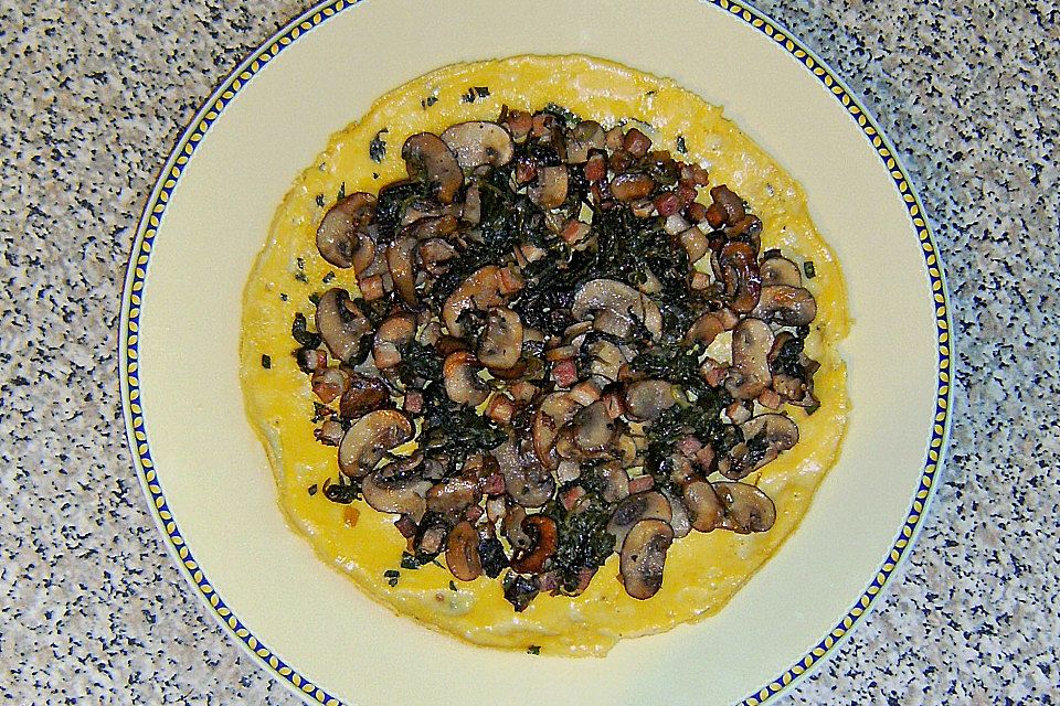 Blattspinat - Omelette