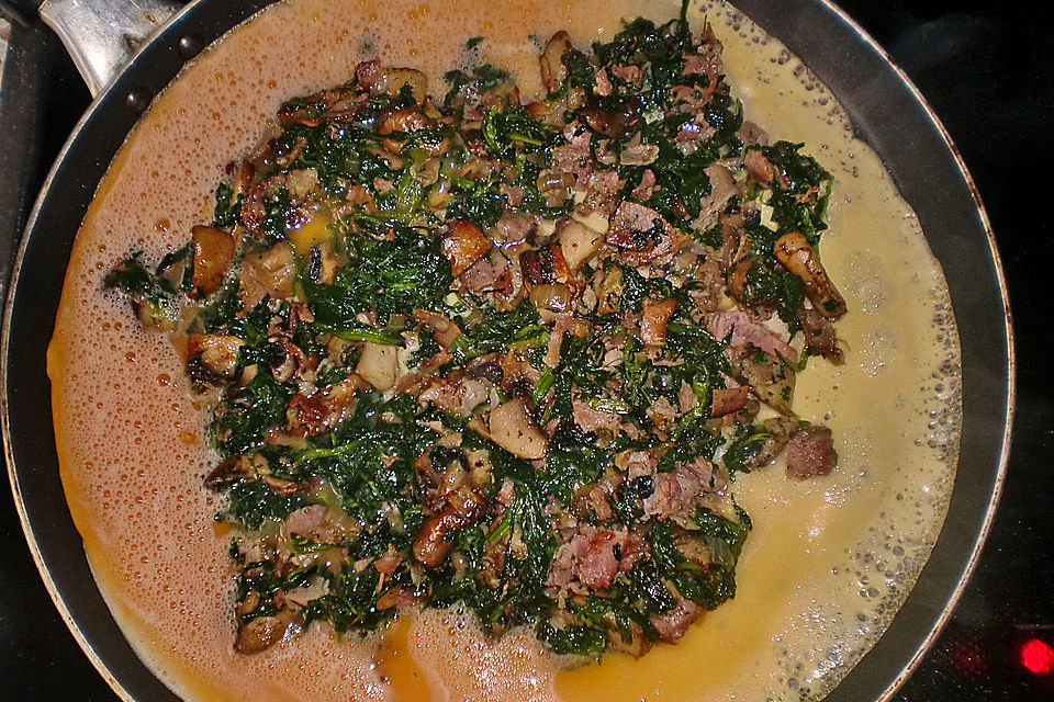 Blattspinat - Omelette