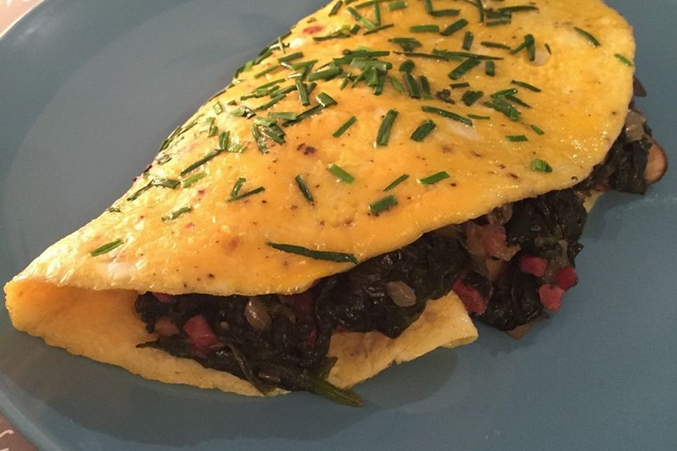 Blattspinat - Omelette