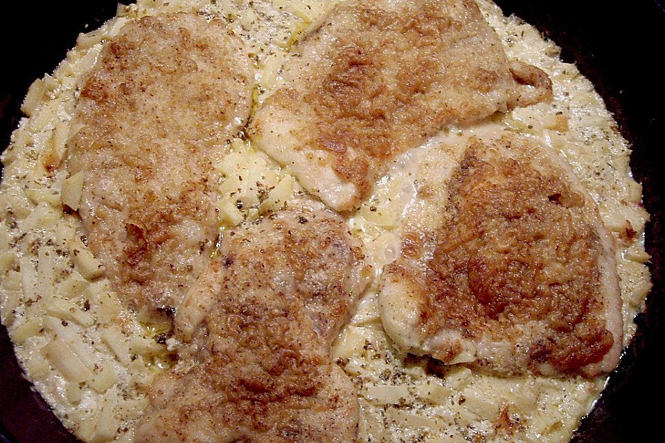 Schnitzel mit Äpfeln