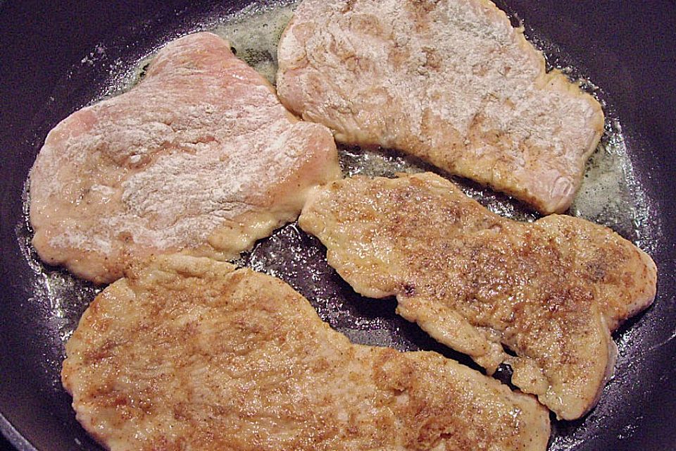 Schnitzel mit Äpfeln