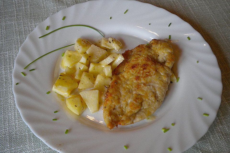 Schnitzel mit Äpfeln