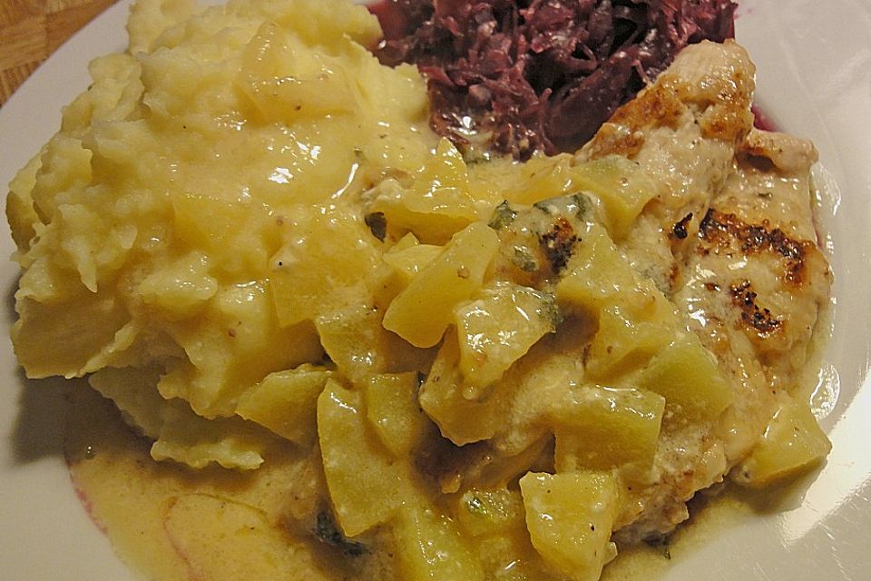 Schnitzel mit Äpfeln