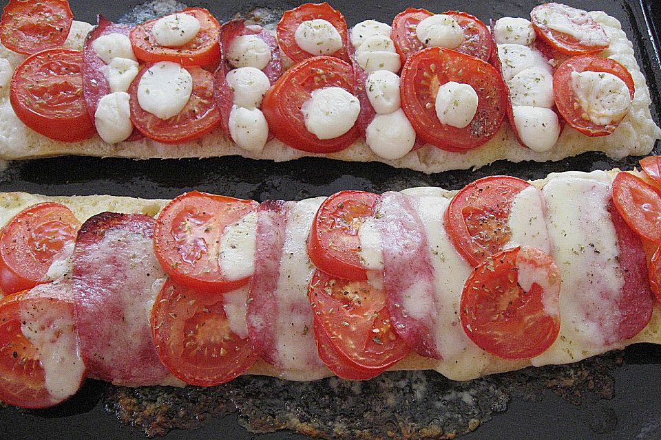 Pizzabrot mit Mozzarella