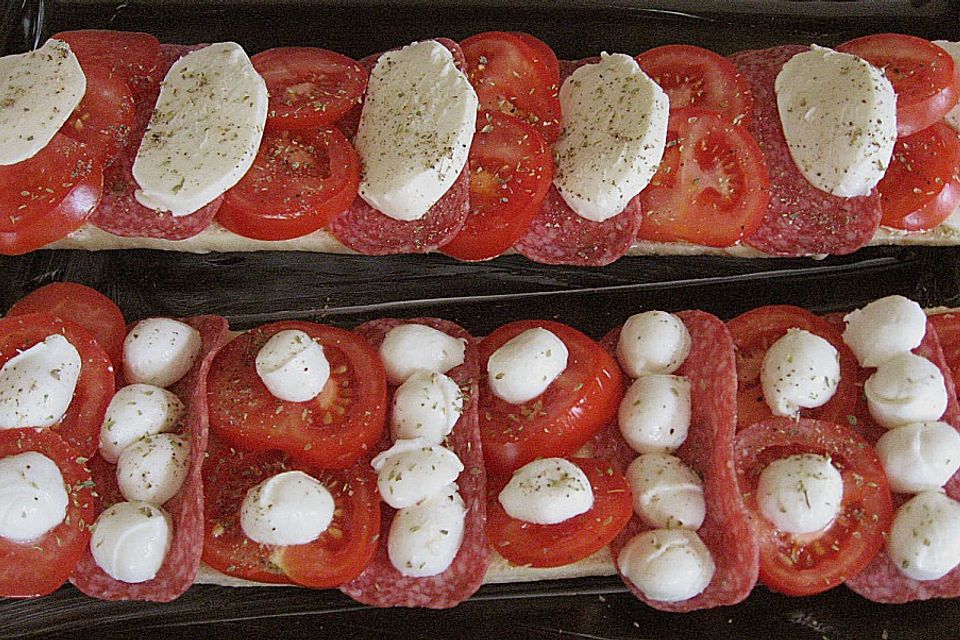 Pizzabrot mit Mozzarella