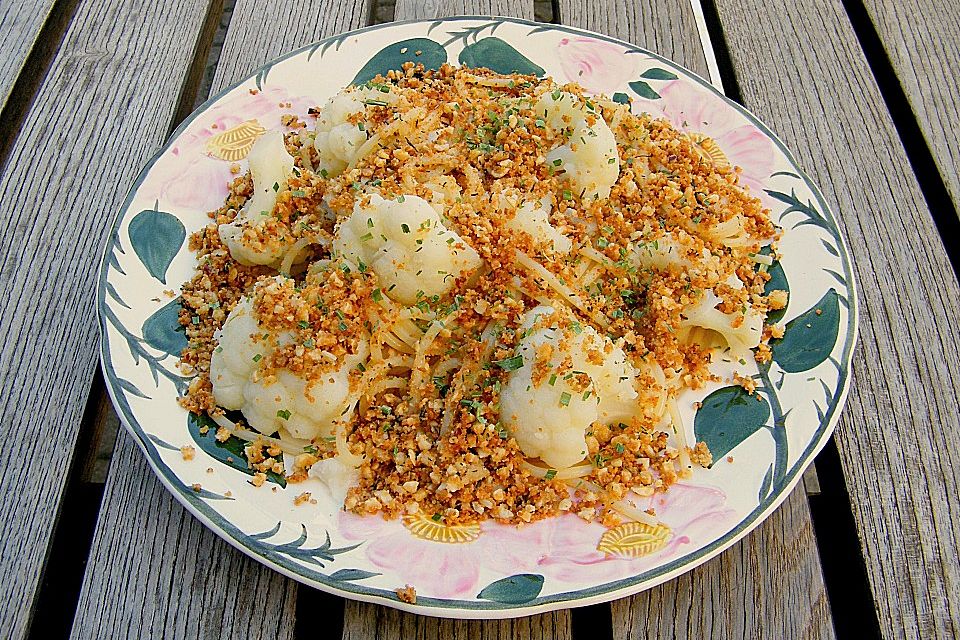 Pasta mit knusprigem Blumenkohl