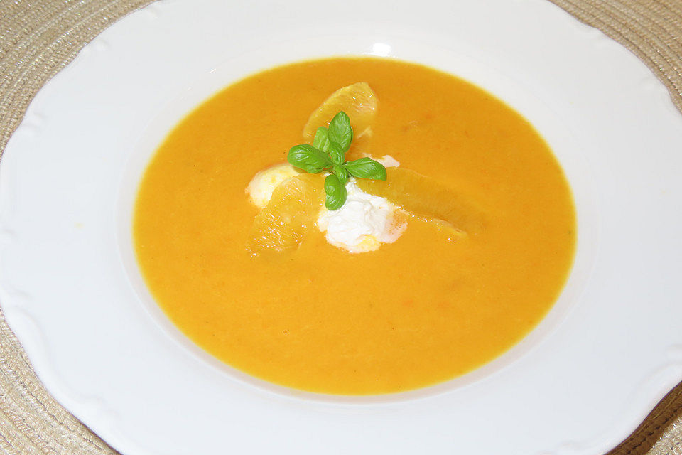 Orangen - Karottensuppe