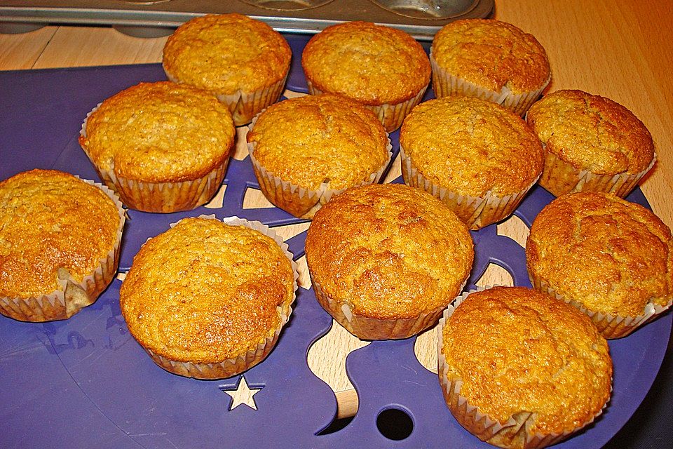 Apfelmus - Haferflocken - Muffins