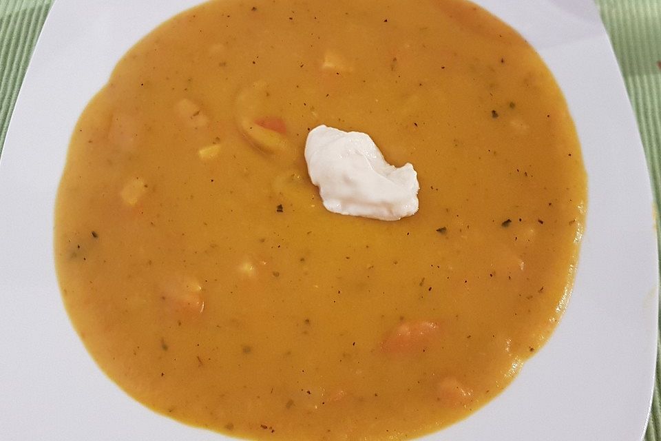 Kartoffel-Kürbis-Suppe