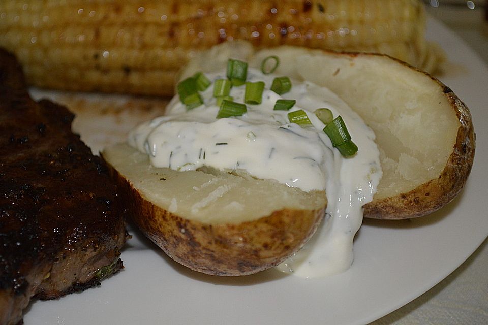 Folienkartoffeln mit Kräuterquark