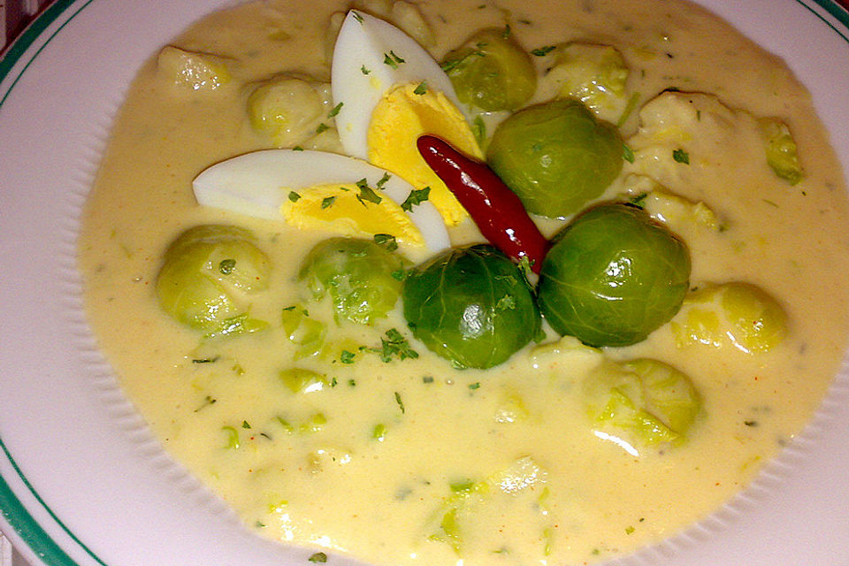 Rosenkohl - Käse - Suppe