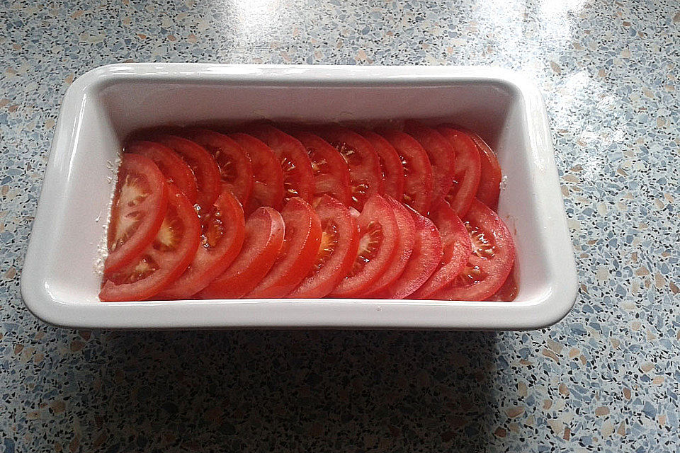 Tomaten - Frischkäse - Salat