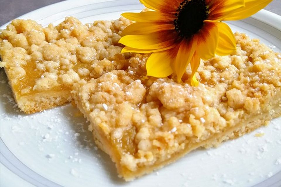 Einfacher Apfelmus - Streuselkuchen