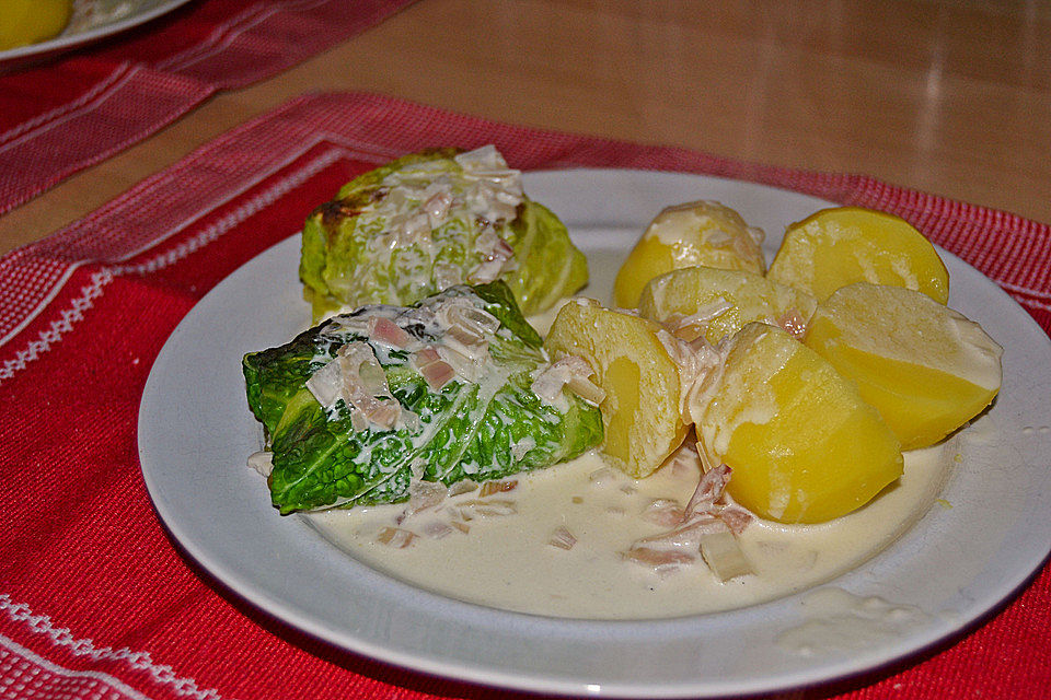 Wirsing - Fisch - Rouladen