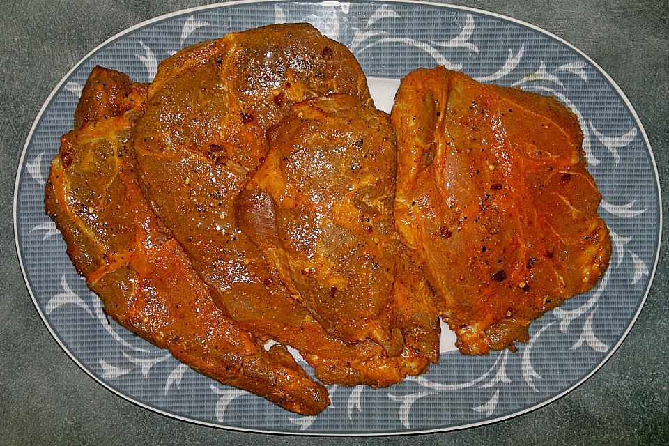 Kammsteak in eigener Marinade