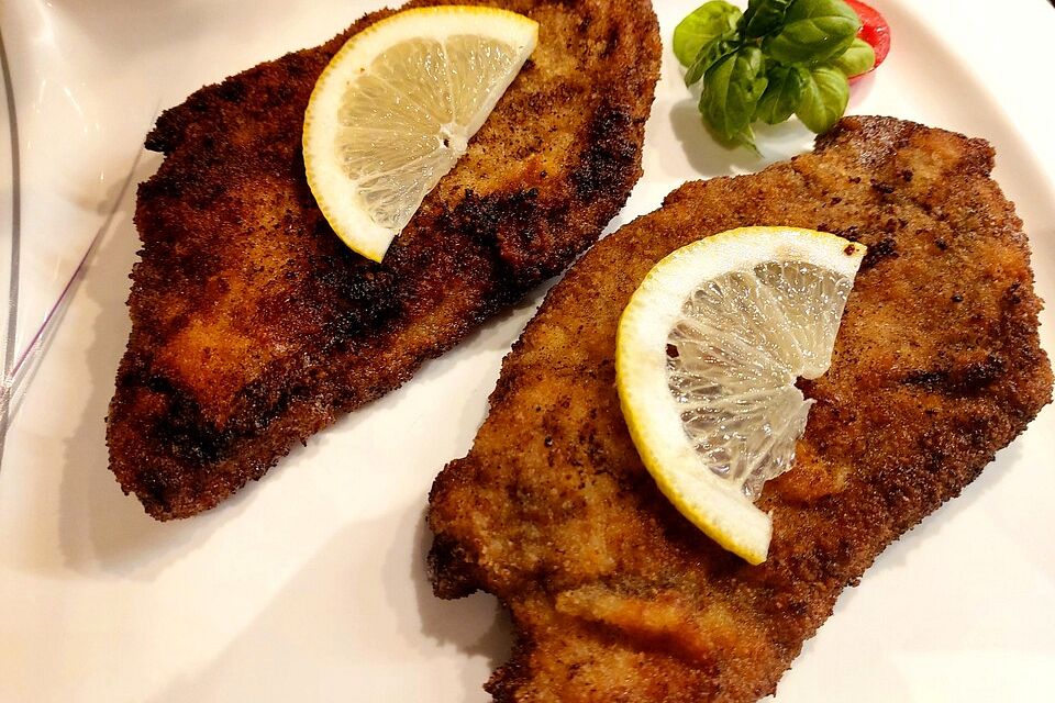 Paniertes Schnitzel mit Meerrettich