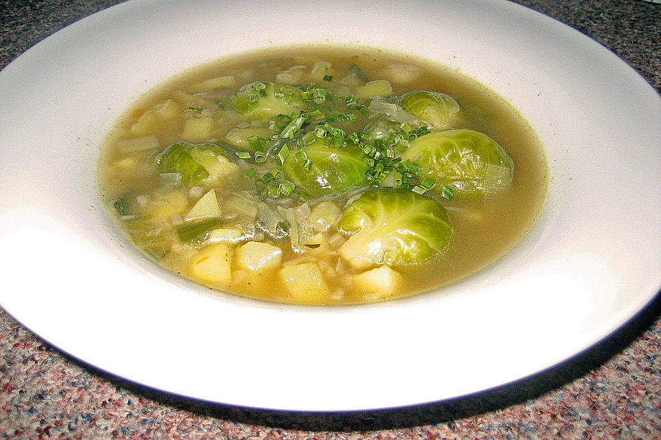 Rosenkohl-Lauch-Suppe