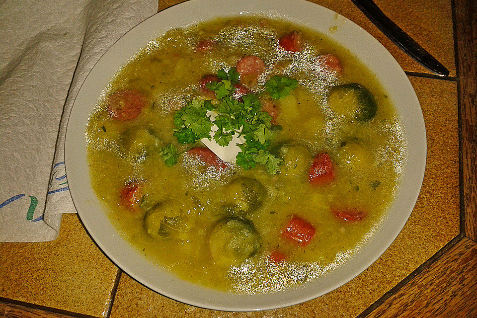 Rosenkohl-Lauch-Suppe