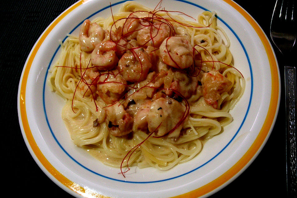 Spaghetti in Shrimps - Zitronensauce