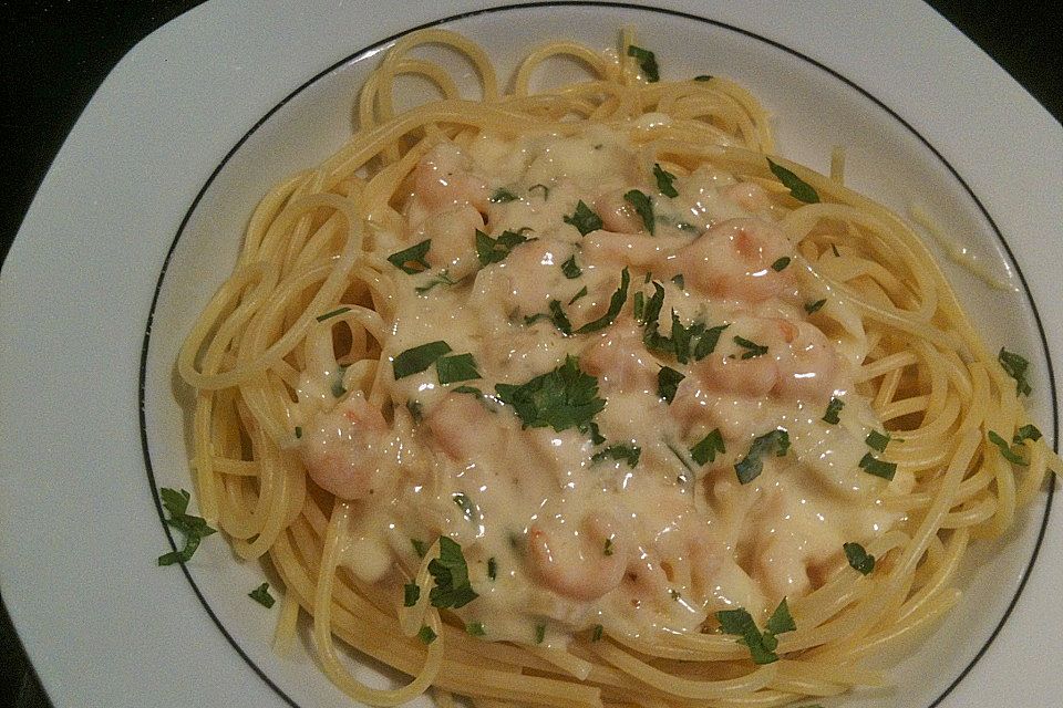 Spaghetti in Shrimps - Zitronensauce