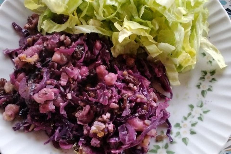 Rotkohl - Nudel - Auflauf