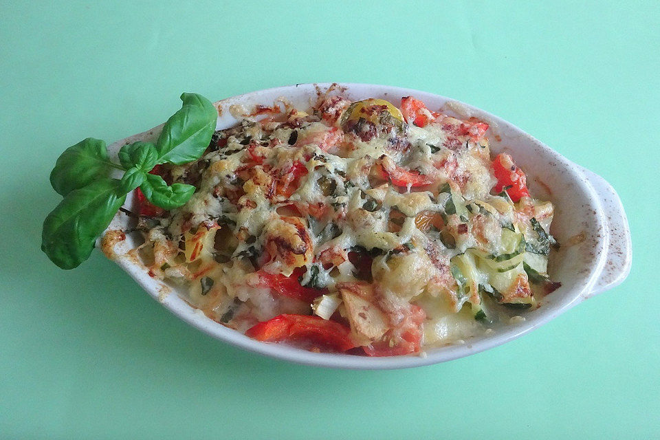 Kabeljau - Gemüsegratin mediterran