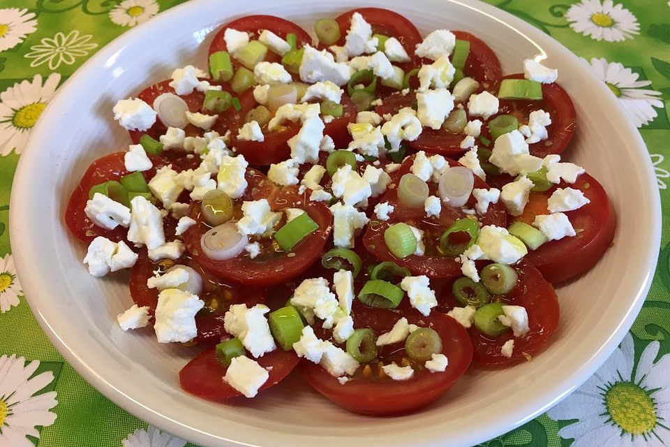 Tomatensalat mit Feta - Käse