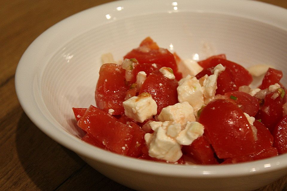 Tomatensalat mit Feta - Käse