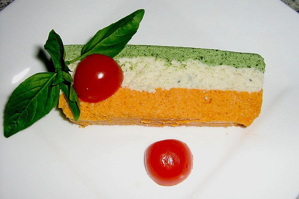 Dreifarbige Mousse