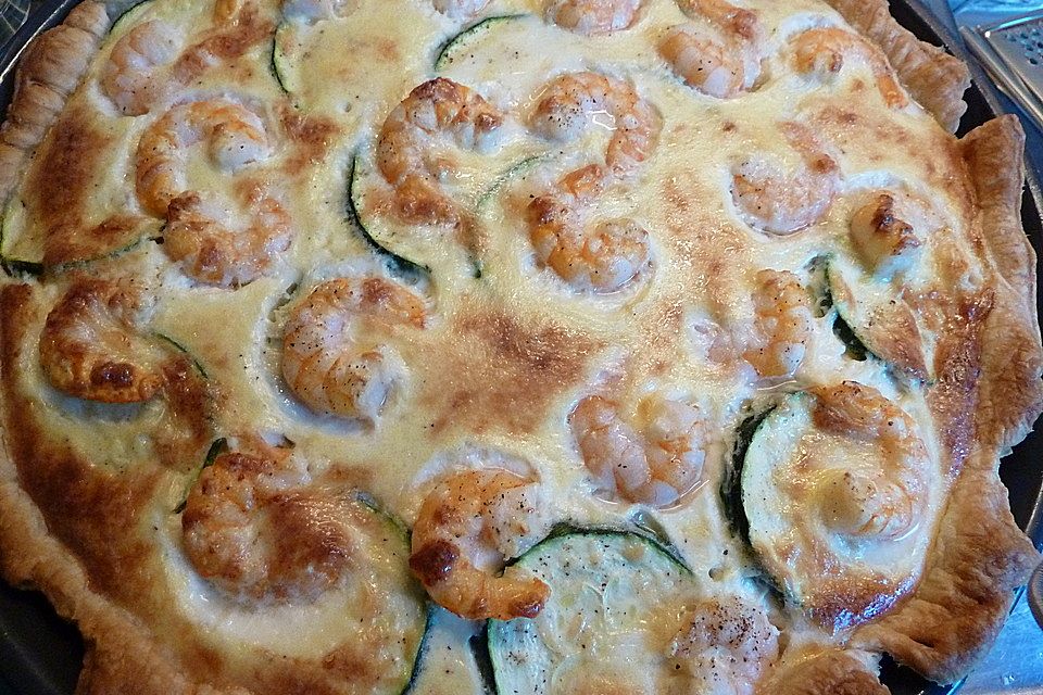 Zucchini - Garnelen - Quiche