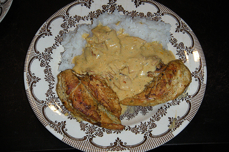 Hähnchenbrustfilet in Philadelphiasauce