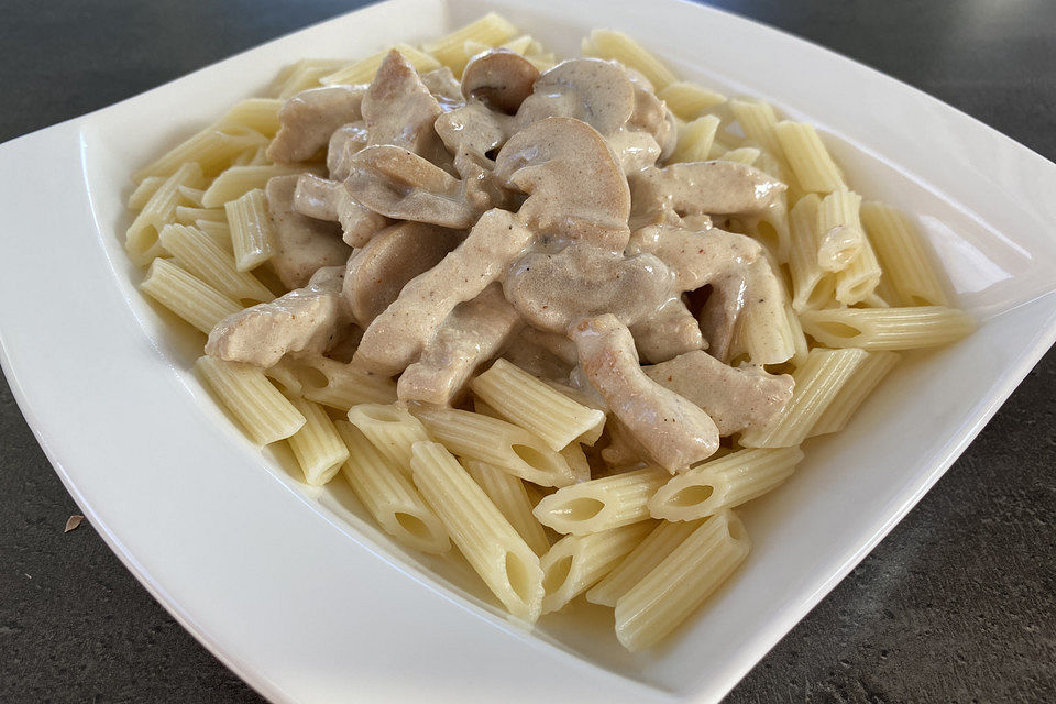 Putengeschnetzeltes mit Champignons