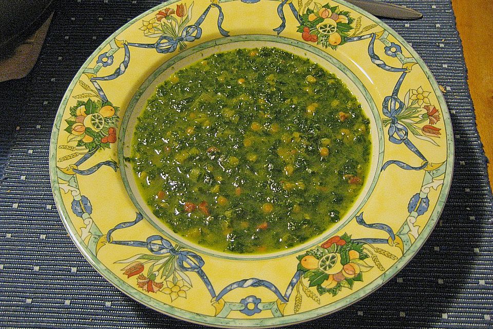 Spinatsuppe west - östlich