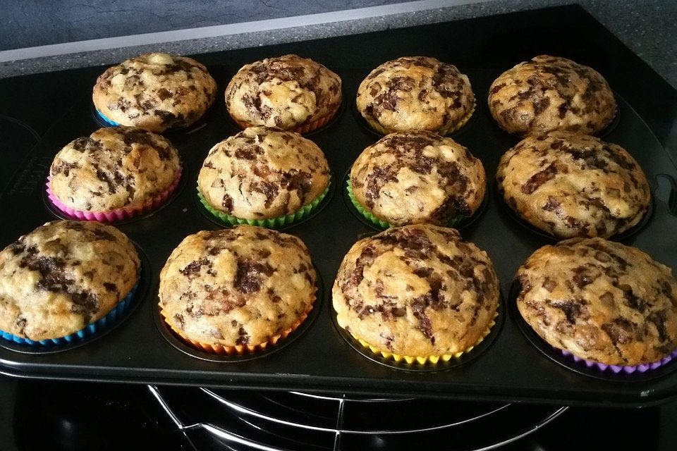 Schnelle Schoko - Bananen - Muffins