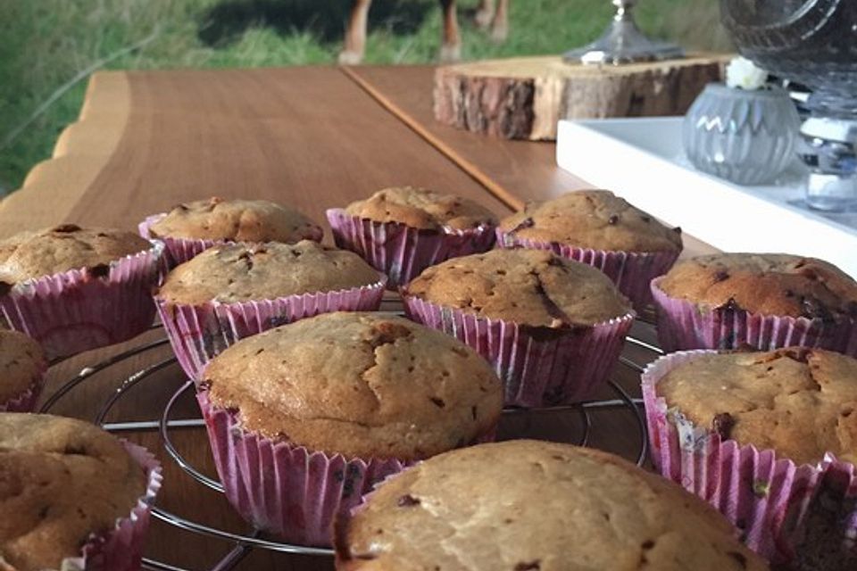 Schnelle Schoko - Bananen - Muffins