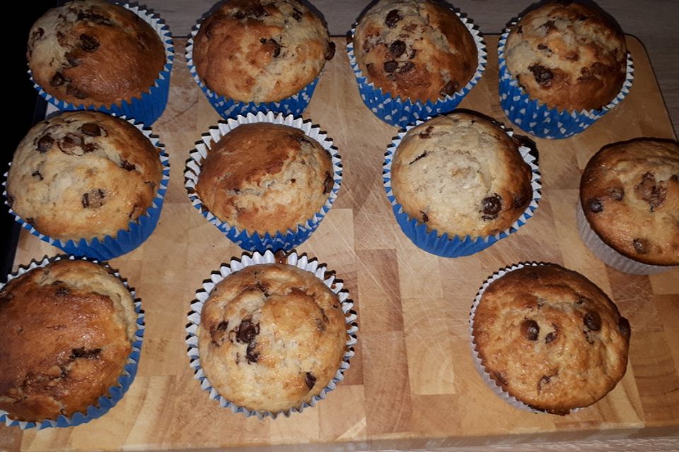 Schnelle Schoko - Bananen - Muffins