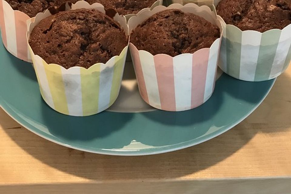 Schnelle Schoko - Bananen - Muffins