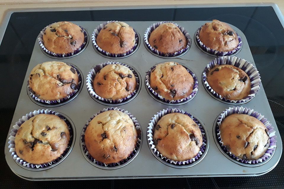 Schnelle Schoko - Bananen - Muffins